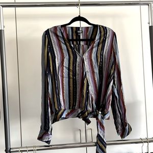 Rainbow/colorful tied shirt